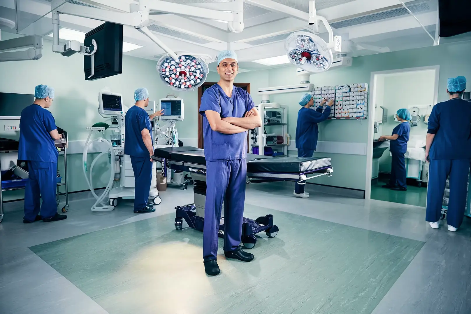 Professor Amyn Haji in the operating room